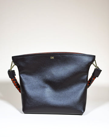 The Volta — Willow / Rust Brown, hand-embossed initials